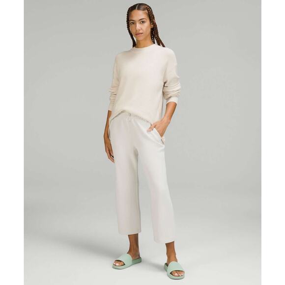 Lululemon Merino Wool-Blend Ribbed Crewneck Sweater White Opal Size 6 - Picture 3 of 9